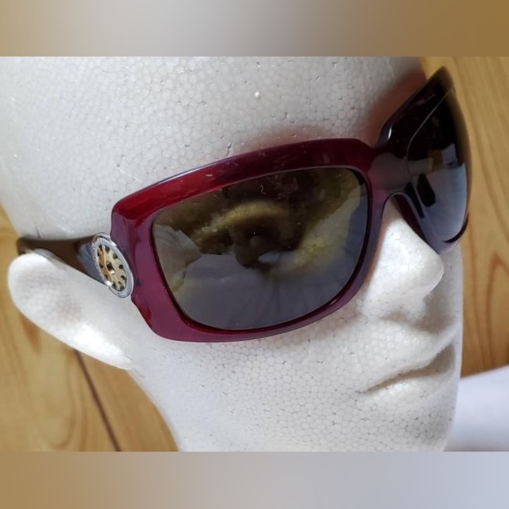 BVLGARI vintage burgundy sunglasses, model 851 518/73.